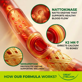 Étiquette des ingrédients de GREAT BILLIOM Nattokinase 10800 FU