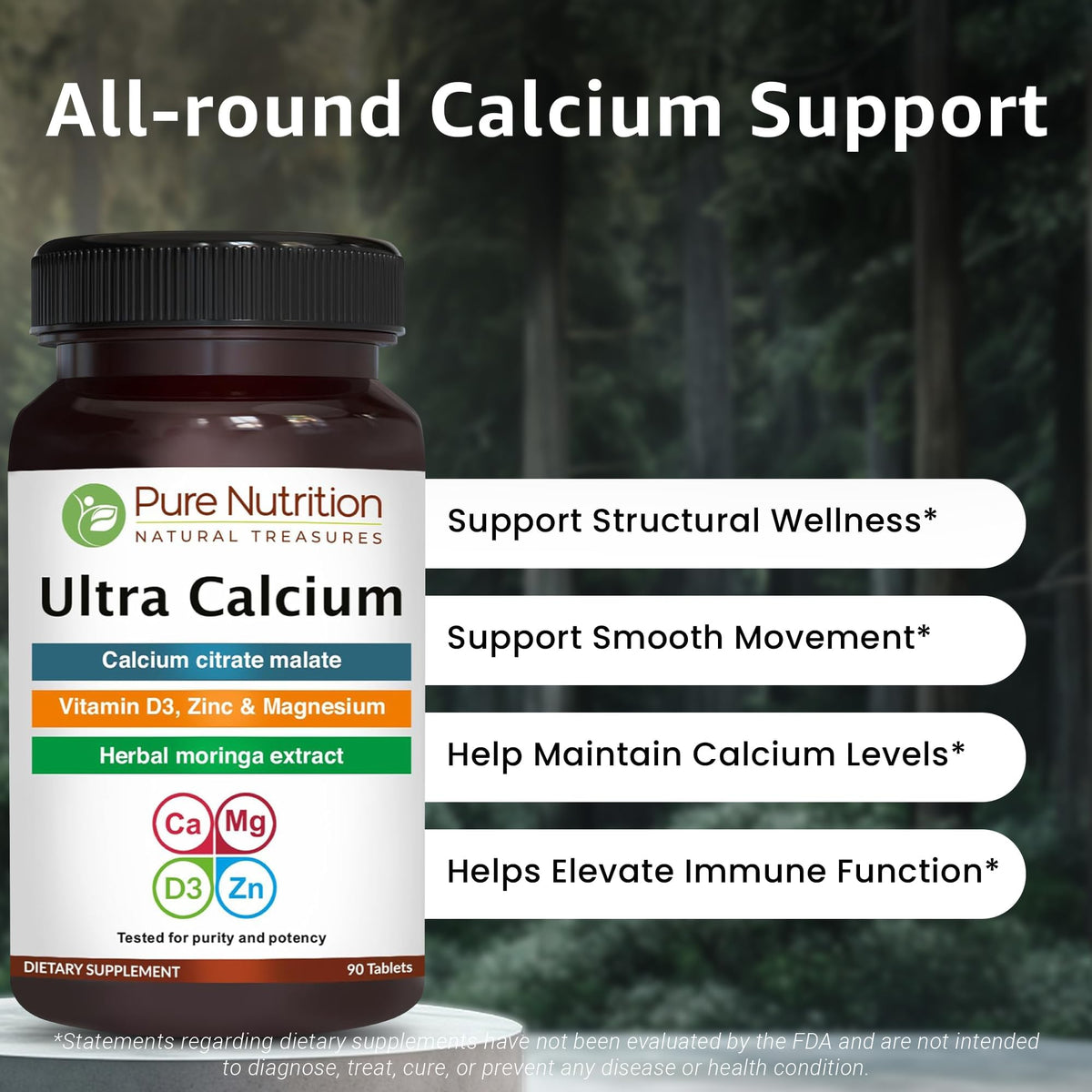 Étiquette des ingrédients de PURE NUTRITION Ultra Calcium