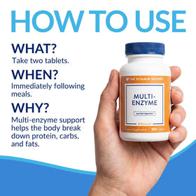 Étiquette des ingrédients des compléments alimentaires multi-enzymes The Vitamin Shoppe