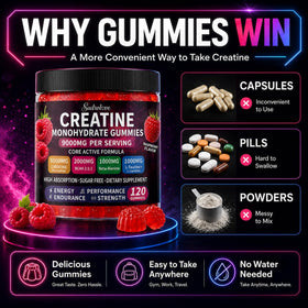 Étiquette des ingrédients des gummies de créatine sudrolove