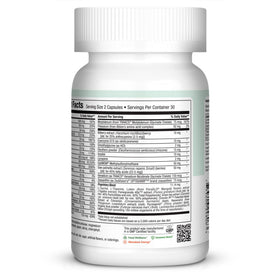 Étiquette des ingrédients des multivitamines Maxi Health 50+