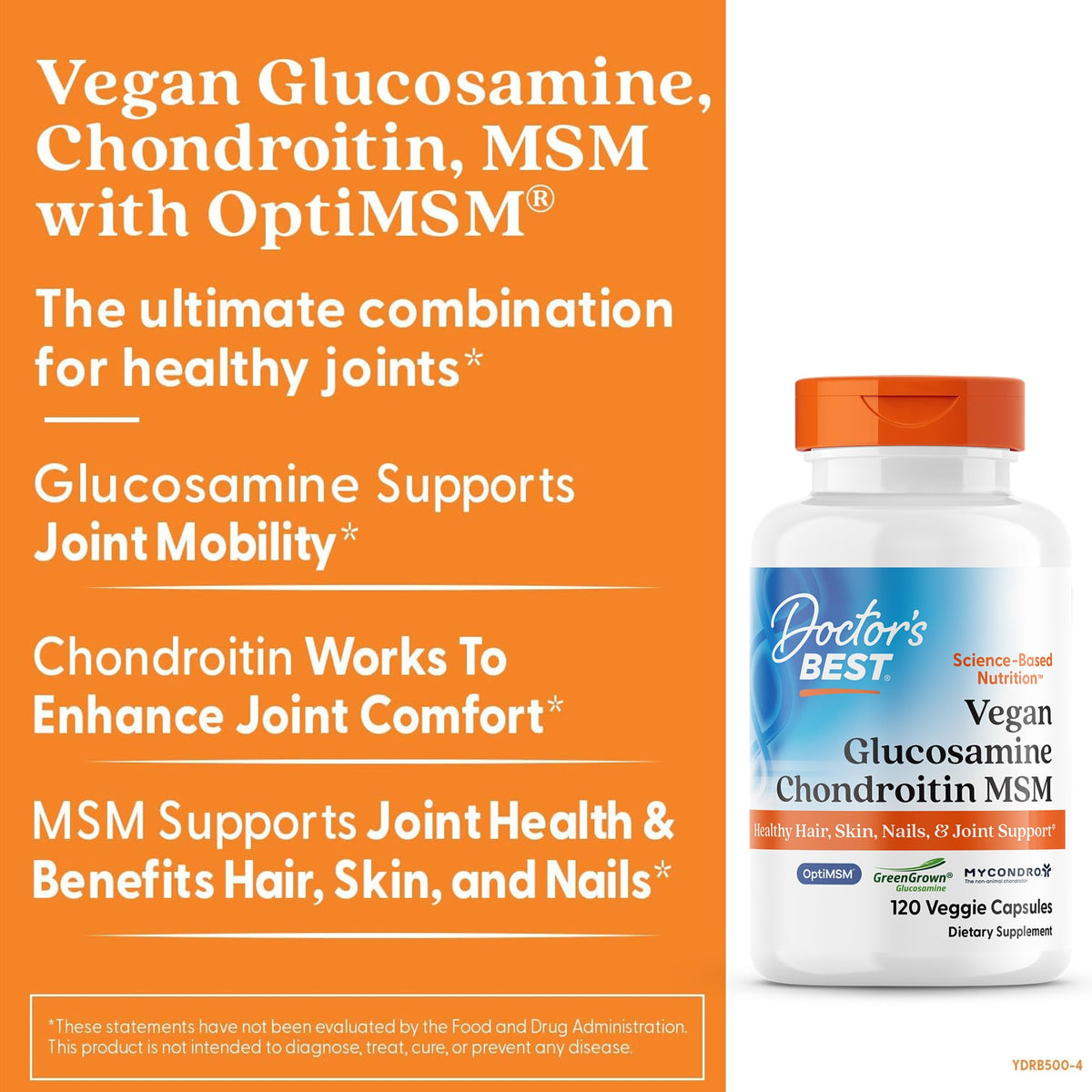 Étiquette des ingrédients du complément Doctor's BEST Glucosamine