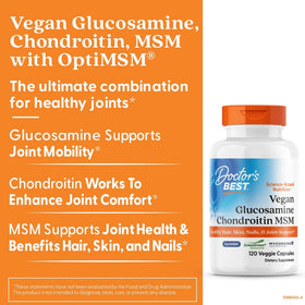 Étiquette des ingrédients du complément Doctor's BEST Glucosamine