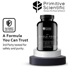 Étiquette des multivitamines entières pour hommes, Primitive Scientific