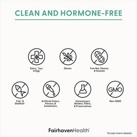 Étiquette des Multivitamines Essentielles Fairhaven Health avec ingrédients