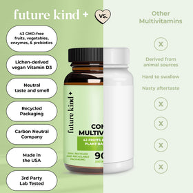 Étiquette des multivitamines Future Kind avec ingrédients