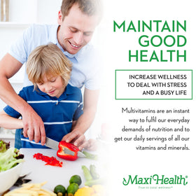 Étiquette des multivitamines Maxi Health Kids, informations nutritionnelles