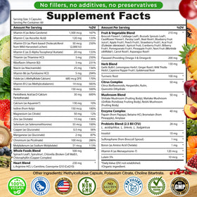 Étiquette des Multivitamines Methylées Végétales SUPPLEMENTS STUDIO