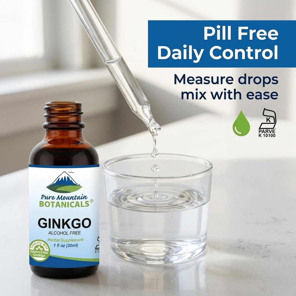Étiquette détaillant les ingrédients de l'extrait de Ginkgo Biloba