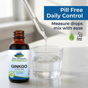 Étiquette détaillant les ingrédients de l'extrait de Ginkgo Biloba
