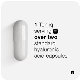 Étiquette détaillée de la bouteille Toniiq Acide Hyaluronique