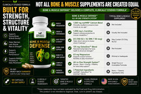 Étiquette détaillée du complément Défense Os & Muscles de GREEN VALLEY NATURALS