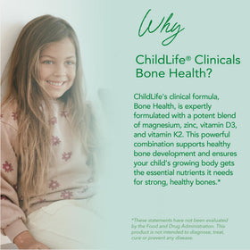 Étiquette du Calcium Liquide CHILDLIFE avec ingrédients et informations