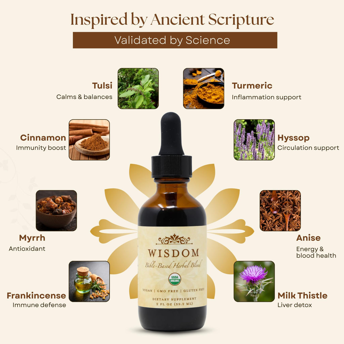 Étiquette du Complément Alimentaire Bio Curcuma de Wisdom Nutrition