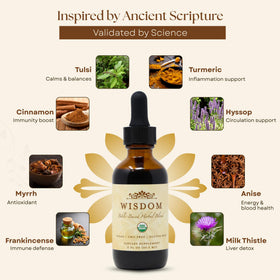 Étiquette du Complément Alimentaire Bio Curcuma de Wisdom Nutrition