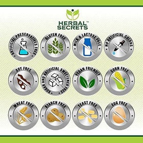 Étiquette du complément alimentaire Herbal Secrets 1950 mg