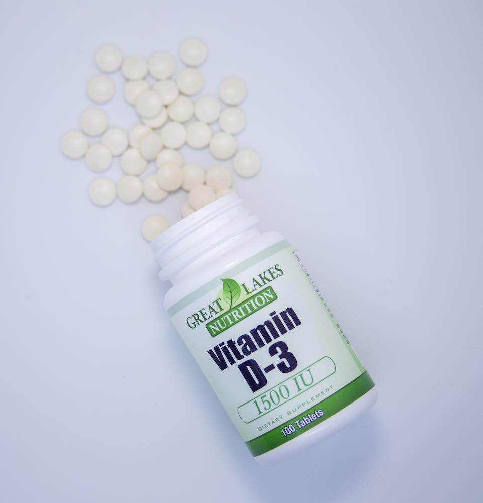 Étiquette du complément alimentaire Vitamine D3 1500UI Great Lakes Nutrition