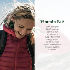 Étiquette du complément B12 liquide sublingual 5000 mcg