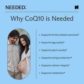 Étiquette du complément CoQ10 200mg Needed.