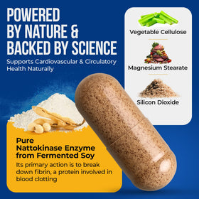 Étiquette du complément Nattokinase 250mg Nature's Nectar