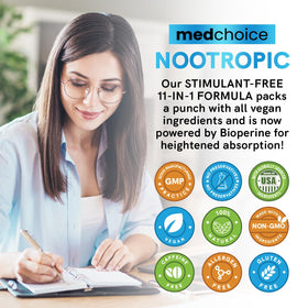Étiquette du complément nootropique MEDCHOICE