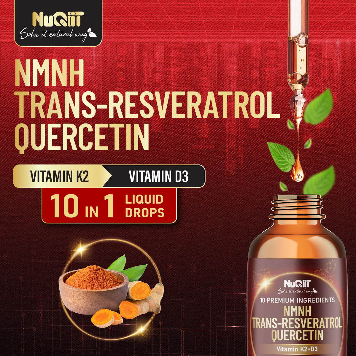 Étiquette du complément NUQIIT 10in1 NMNH 1000mg