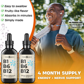 Étiquette du complément Think Above B1 B6 B12 avec informations nutritionnelles