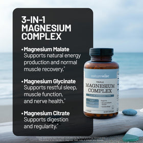 Étiquette du Complexe de Magnésium Triples NatureWise, informations nutritionnelles