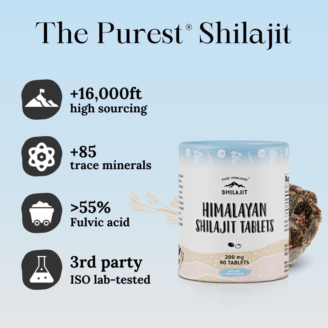 Étiquette du conteneur de Pure Himalayan Shilajit
