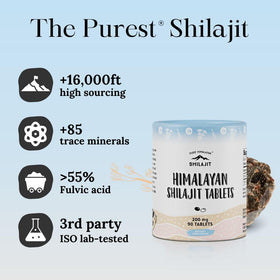 Étiquette du conteneur de Pure Himalayan Shilajit