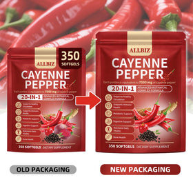 Étiquette du flacon ALLBIZ 20-en-1 Piment de Cayenne 7000mg