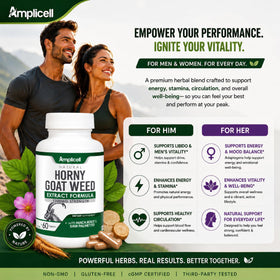 Étiquette du flacon Amplicell Horny Goat Weed