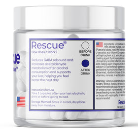 Étiquette du flacon BioEssentials Restore avec ingrédients