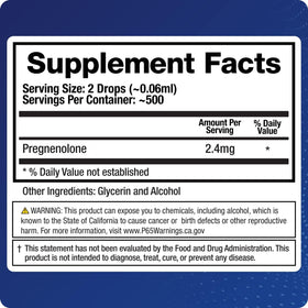 Étiquette du flacon BioMatrix Pregnénolone 30 ml