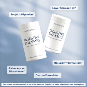Étiquette du flacon BodyHealth Enzymes daily