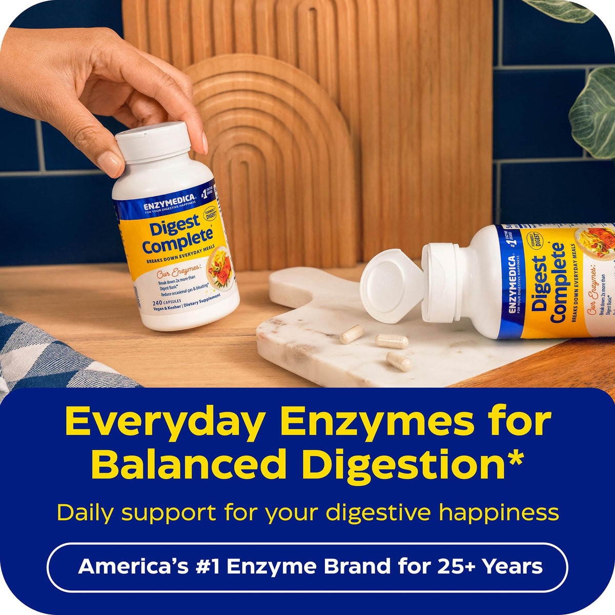 Étiquette du flacon d'Enzymedica daily Complete