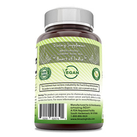 Étiquette du flacon d'extrait d'Ashwagandha 500 mg Amazing India