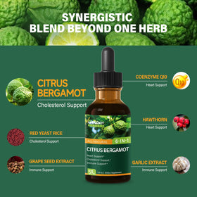 Étiquette du flacon d'extrait de bergamote citronnée