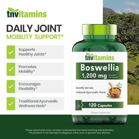Étiquette du flacon d'extrait de Boswellia tnvitamins