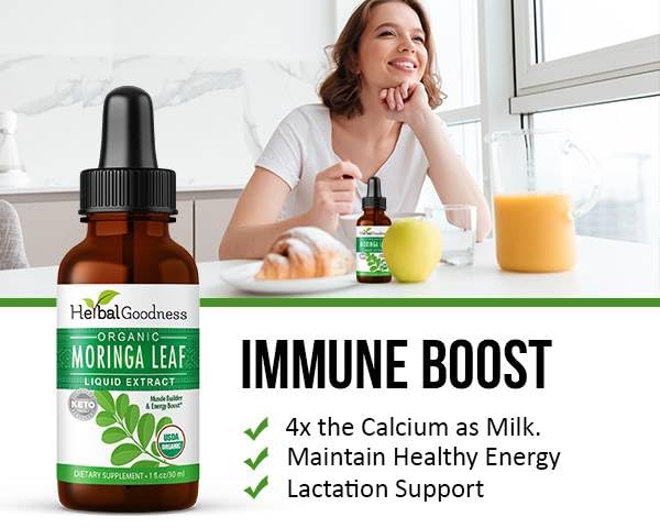 Étiquette du flacon d'extrait de Moringa Herbal Papaya