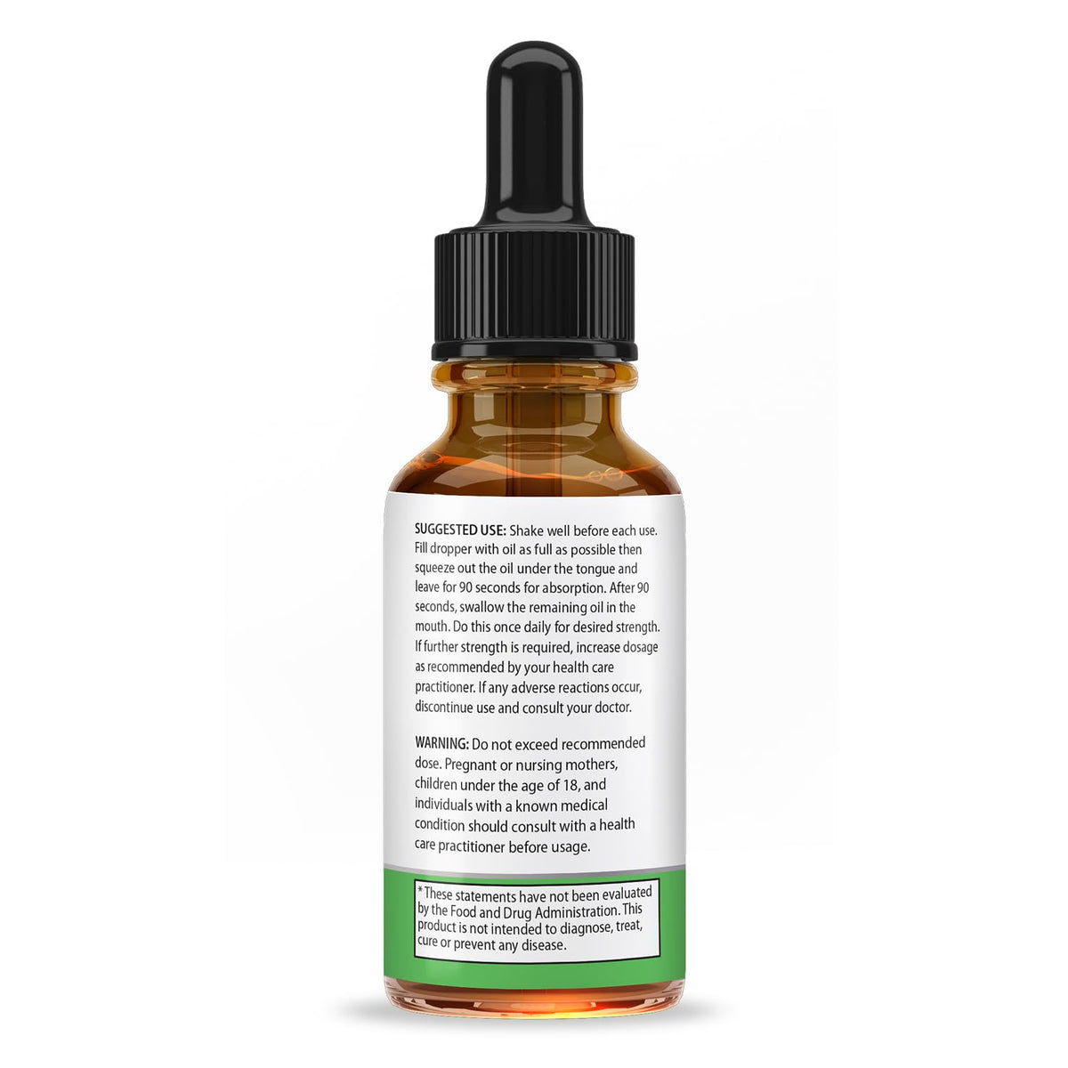 Étiquette du flacon d'huile de chanvre bio NATURE'S BENEFICIALS