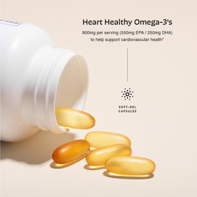 Étiquette du flacon d'huile de poisson Omega 3 d'Earth's Splendor