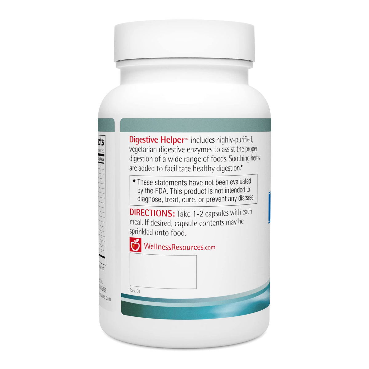 Étiquette du flacon de 100 capsules Wellness Resources