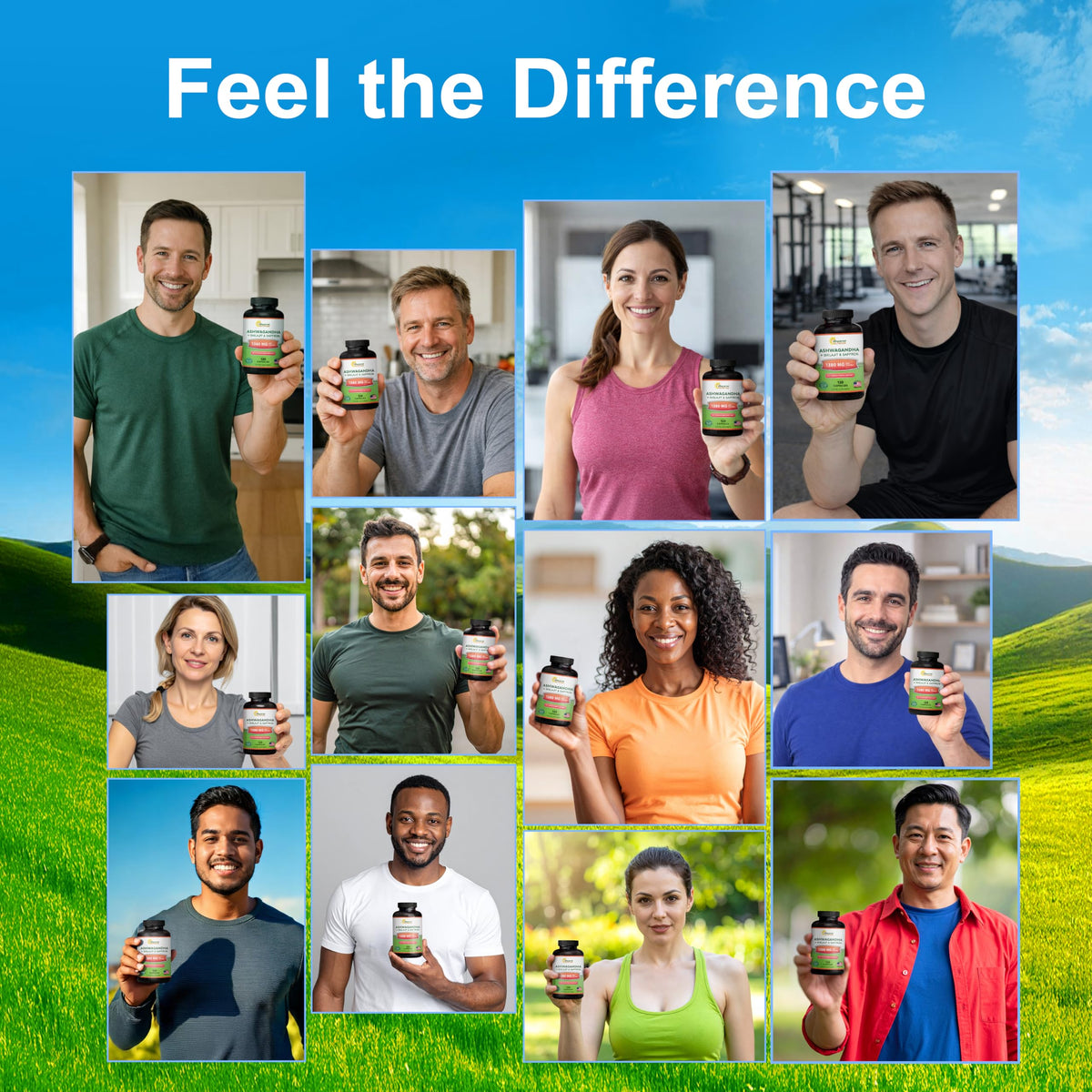 Étiquette du flacon de Ashwagandha aSquared Nutrition