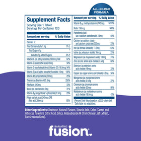 Étiquette du flacon de Bariatric Fusion Multivitamine Mâchable