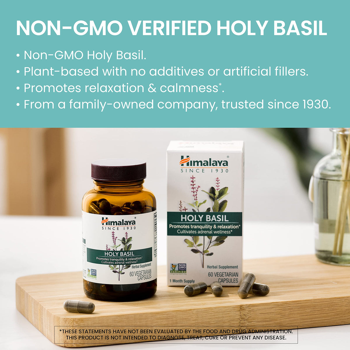 Étiquette du flacon de basilic sacré Himalaya