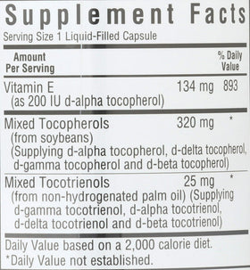 Étiquette du flacon de BlueBonnet Vitamine E Complexe