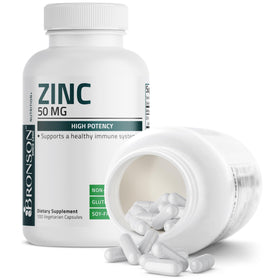 Étiquette du flacon de Bronson Zinc Complex 50 mg