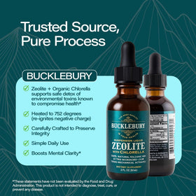 Étiquette du flacon de BUCKLEBURY avec informations nutritionnelles