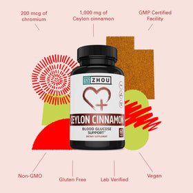 Étiquette du flacon de cannelle de Ceylan ZHOU